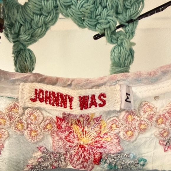 Johnny Was White Colorful Embroidery and free coordinating pants w/ pockets - Picture 2 of 12
